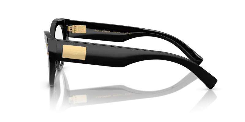 Dolce & Gabbana Donna DG3403 501 Montature da vista Acetato Nero Trasparente Cat Eye Normale miniatura 3