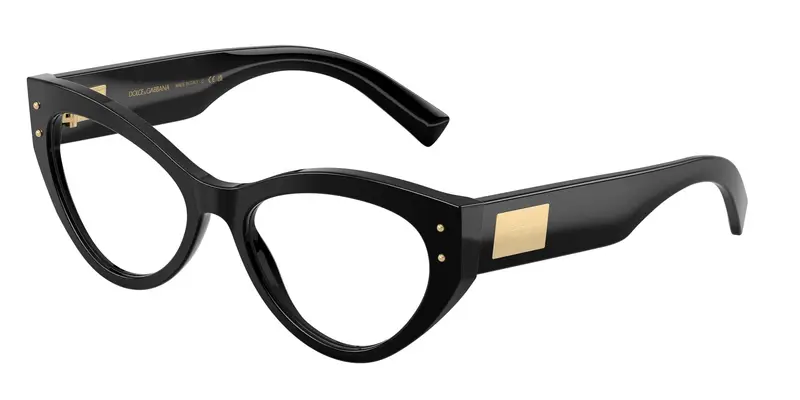 Donna DG3403 501 Montature da vista Acetato Nero Trasparente Cat Eye Normale