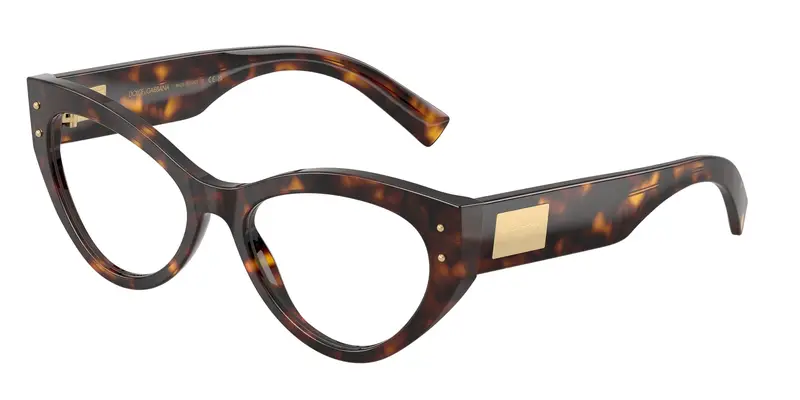 Dolce & Gabbana Donna DG3403  502 Montature da vista Acetato Tartaruga Trasparente Cat Eye Normale