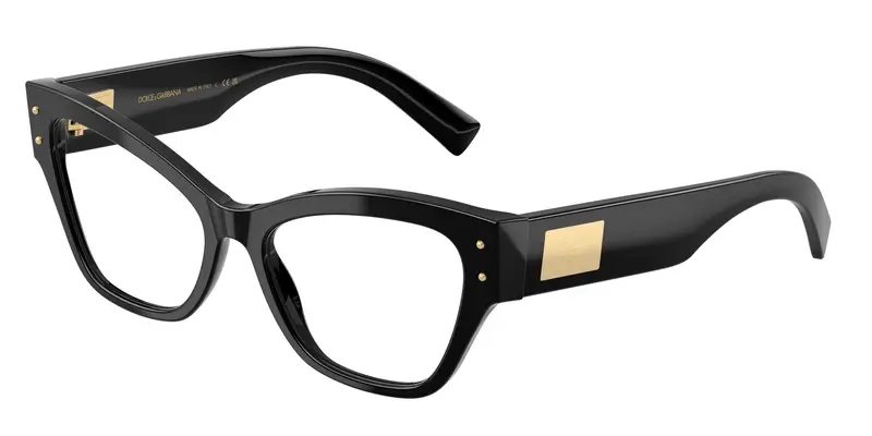 Donna DG3404 501 Montature da vista Acetato Nero Trasparente Farfalla Normale