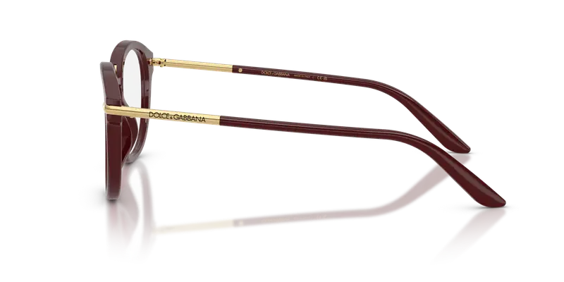 Dolce & Gabbana Donna DG3410 3091 Montature da vista Acetato Rosso Trasparente Pantos Normale miniatura 3