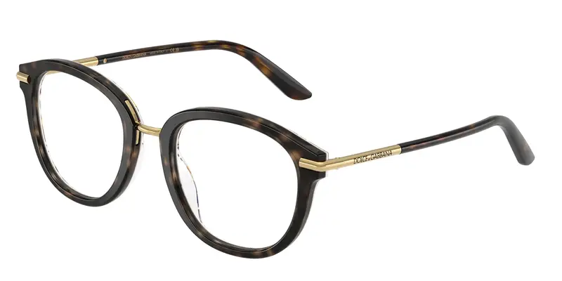 Dolce & Gabbana Donna DG3410 3217 Montature da vista Acetato Tartaruga Trasparente Pantos Normale