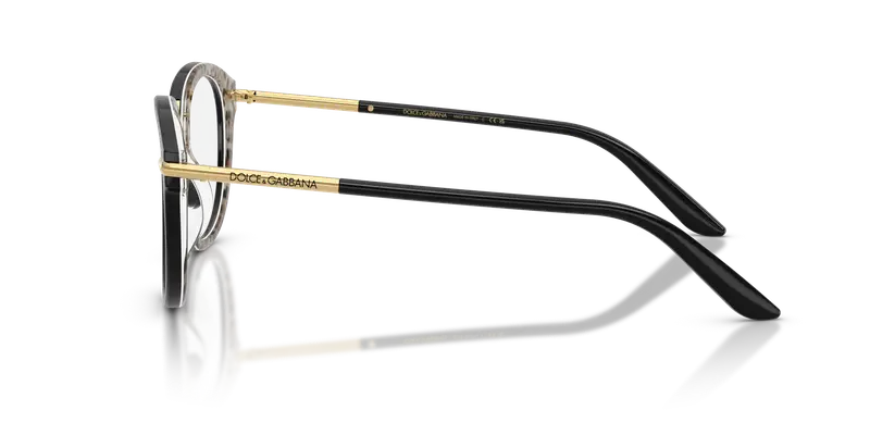 Dolce & Gabbana Donna DG3410 3299 Montature da vista Acetato Nero Trasparente Pantos Normale miniatura 3