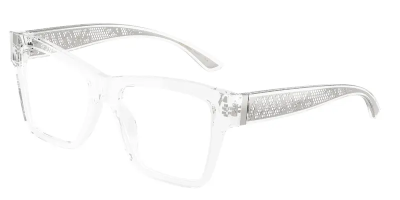 Dolce & Gabbana Donna DG3411 3133 Montature da vista Acetato Trasparente Trasparente Squadrata Normale