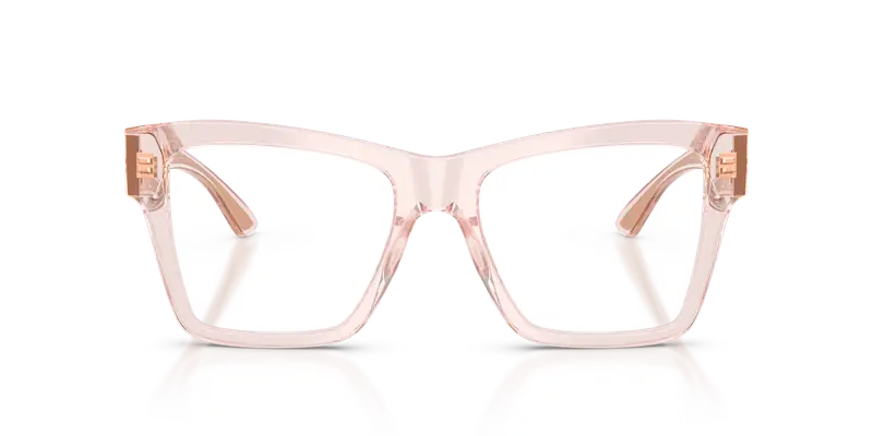 Dolce & Gabbana Donna DG3411 3148 Montature da vista Acetato Rosa Trasparente Squadrata Normale miniatura 2
