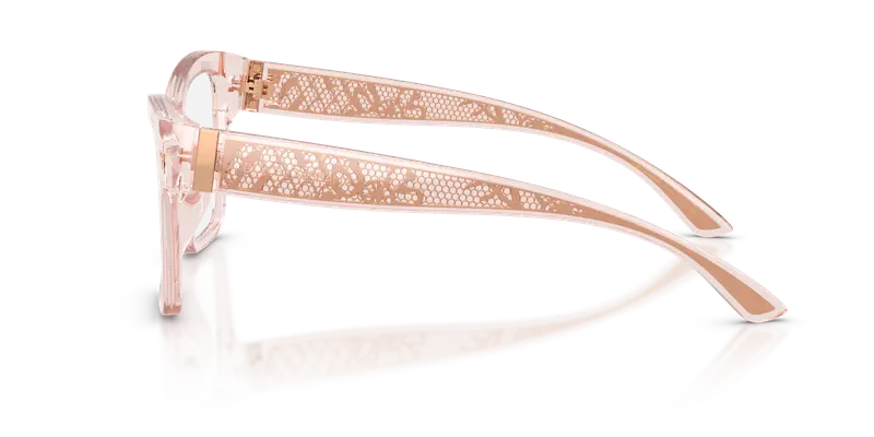 Dolce & Gabbana Donna DG3411 3148 Montature da vista Acetato Rosa Trasparente Squadrata Normale miniatura 3