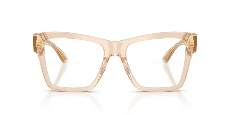 Dolce & Gabbana Donna DG3411 3432 Montature da vista Acetato Marrone Trasparente Squadrata Normale miniatura 2