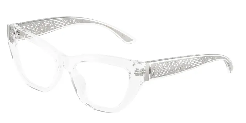 Dolce & Gabbana Donna DG3412  3133 Montature da vista Acetato Trasparente Trasparente Cat Eye Normale
