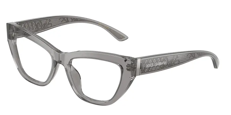 Dolce & Gabbana Donna DG3412  3160 Montature da vista Acetato Grigio Trasparente Cat Eye Normale