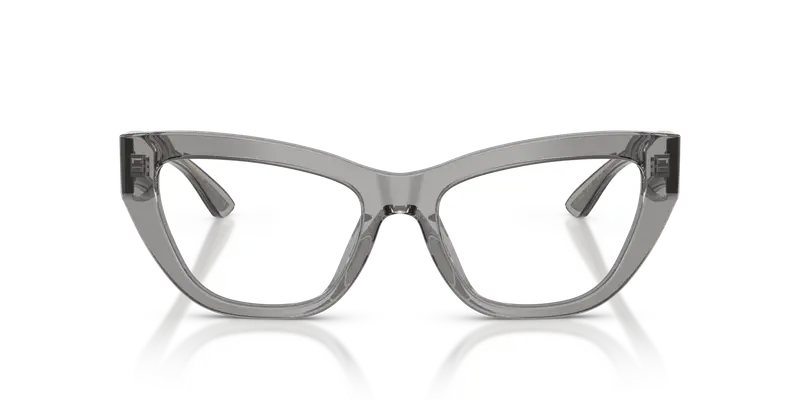 Dolce & Gabbana Donna DG3412 3160 Montature da vista Acetato Grigio Trasparente Cat Eye Normale miniatura 2