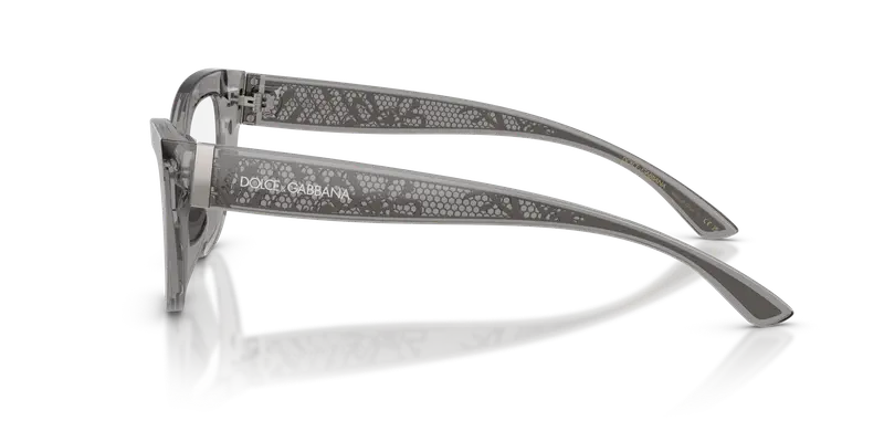 Dolce & Gabbana Donna DG3412 3160 Montature da vista Acetato Grigio Trasparente Cat Eye Normale miniatura 3