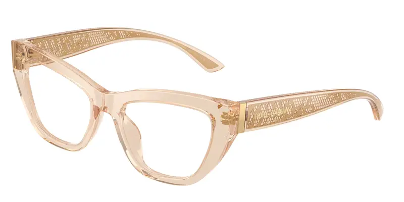 Dolce & Gabbana Donna DG3412  3432 Montature da vista Acetato Marrone Trasparente Cat Eye Normale
