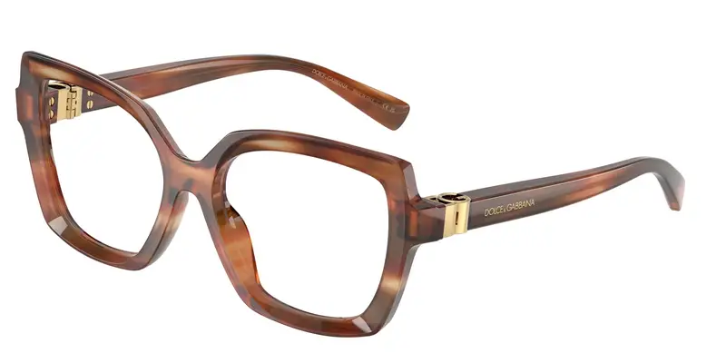 Dolce & Gabbana Donna DG3413  3221 Montature da vista Acetato Tartaruga Trasparente Farfalla Normale
