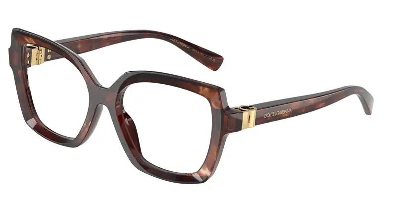 Dolce & Gabbana Donna DG3413  3222 Montature da vista Acetato Rosso Trasparente Farfalla Normale