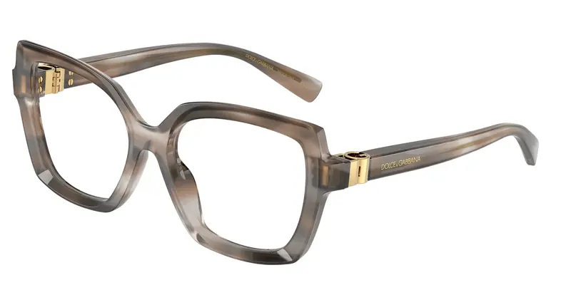 Dolce & Gabbana Donna DG3413  3449 Montature da vista Acetato Grigio Trasparente Farfalla Normale