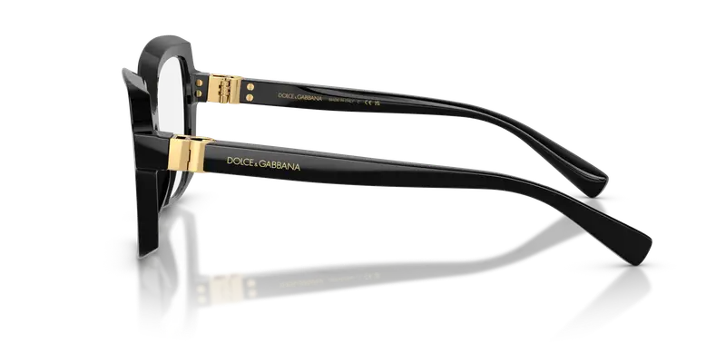 Dolce & Gabbana Donna DG3413 501 Montature da vista Acetato Nero Trasparente Farfalla Normale miniatura 3