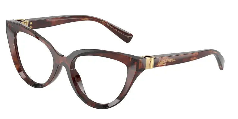 Dolce & Gabbana Donna DG3414  3222 Montature da vista Acetato Rosso Trasparente Cat Eye Normale