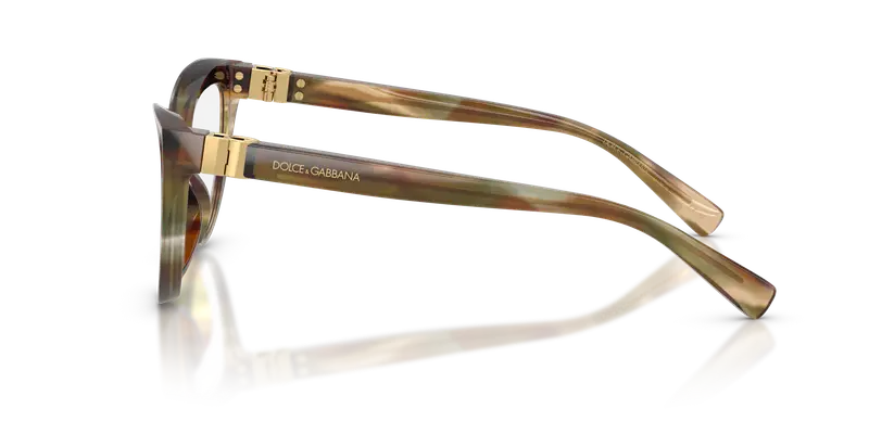 Dolce & Gabbana Donna DG3414 3446 Montature da vista Acetato Marrone Trasparente Cat Eye Normale miniatura 3