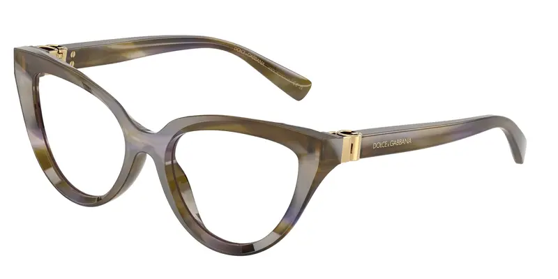 Dolce & Gabbana Donna DG3414  3447 Montature da vista Acetato Verde Trasparente Cat Eye Normale
