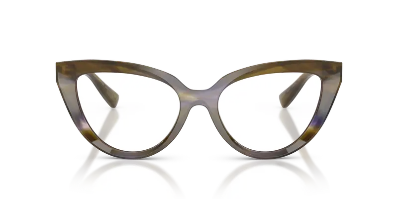 Dolce & Gabbana Donna DG3414 3447 Montature da vista Acetato Verde Trasparente Cat Eye Normale miniatura 2