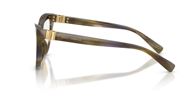 Dolce & Gabbana Donna DG3414 3447 Montature da vista Acetato Verde Trasparente Cat Eye Normale miniatura 3