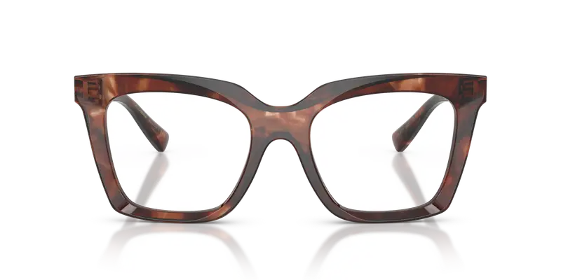 Dolce & Gabbana Donna DG3417 3222 Montature da vista Acetato Rosso Trasparente Squadrata Normale miniatura 2