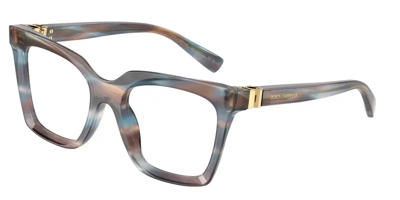 Dolce & Gabbana Donna DG3417  3448 Montature da vista Acetato Blu Trasparente Squadrata Normale