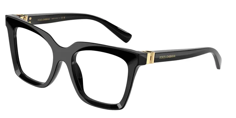Dolce & Gabbana Donna DG3417  501 Montature da vista Acetato Nero Trasparente Squadrata Normale