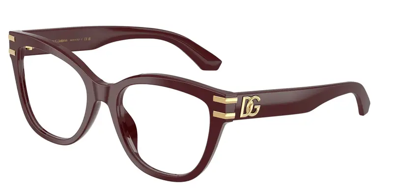 Dolce & Gabbana Donna DG3418  3091 Montature da vista Acetato Rosso Trasparente Farfalla Normale