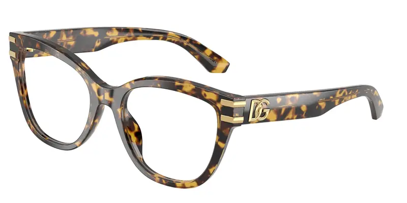 Dolce & Gabbana Donna DG3418  3330 Montature da vista Acetato Tartaruga Trasparente Farfalla Normale