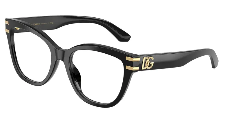 Dolce & Gabbana Donna DG3418  501 Montature da vista Acetato Nero Trasparente Farfalla Normale
