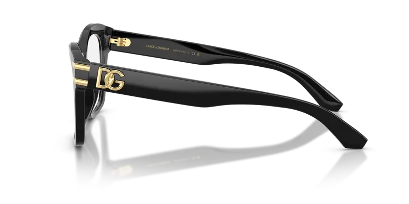 Dolce & Gabbana Donna DG3419 501 Montature da vista Acetato Nero Trasparente Squadrata Normale miniatura 3