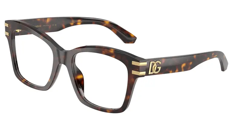 Dolce & Gabbana Donna DG3419  502 Montature da vista Acetato Tartaruga Trasparente Squadrata Normale