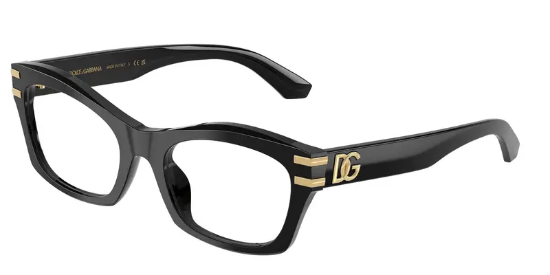 Dolce & Gabbana Donna DG3420  501 Montature da vista Acetato Nero Trasparente Farfalla Normale
