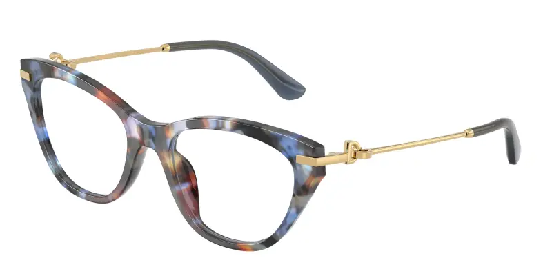 Donna DG3428 3443 Montature da vista Acetato Blu Trasparente Farfalla Normale