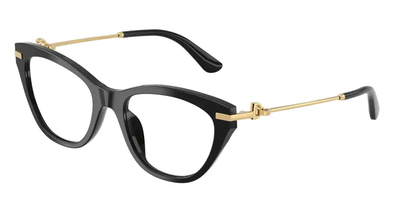 Donna DG3428 501 Montature da vista Acetato Nero Trasparente Farfalla Normale