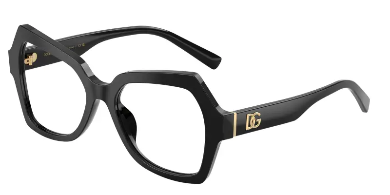 Donna DG3429 501 Montature da vista Acetato Nero Trasparente Farfalla Normale
