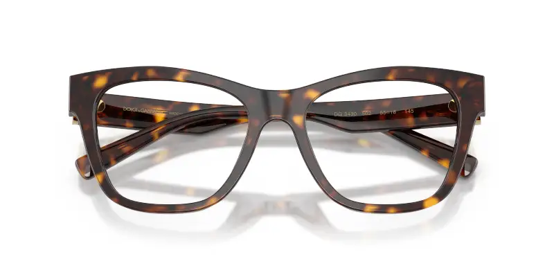 Donna DG3430 502 Montature da vista Acetato Tartaruga Trasparente Squadrata Normale miniatura 2