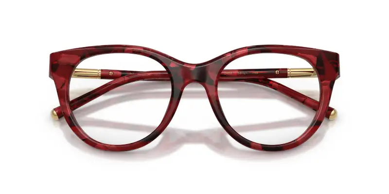 Donna DG3433 3463 Montature da vista Acetato Rosso Trasparente Pantos Normale miniatura 2