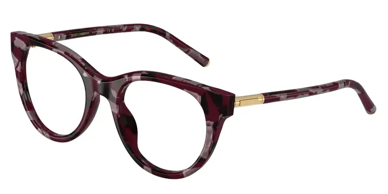 Donna DG3433 3464 Montature da vista Acetato Viola Trasparente Pantos Normale