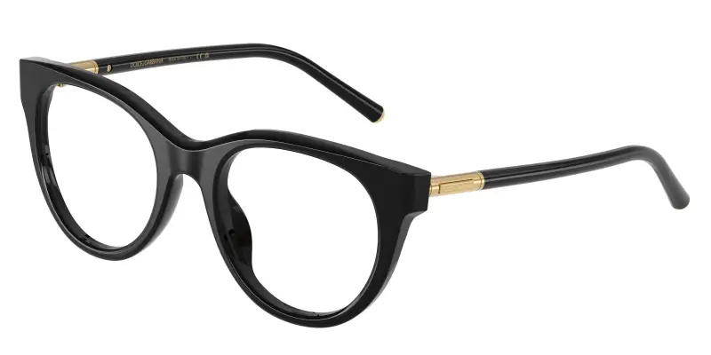 Donna DG3433 501 Montature da vista Acetato Nero Trasparente Pantos Normale