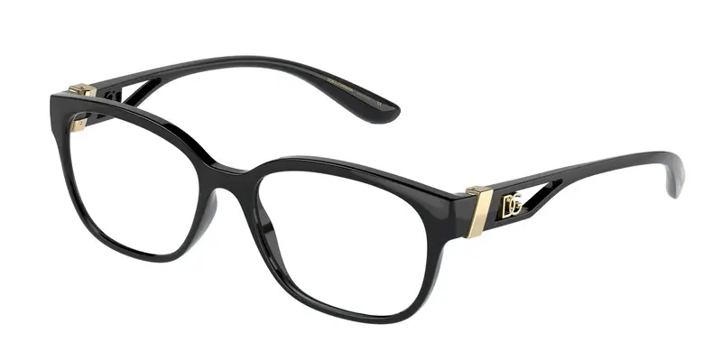 Dolce & Gabbana Donna DG5066 501 Montature da vista Nylon Nero Trasparente Squadrata Normale
