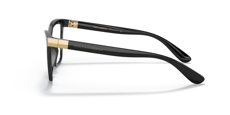 Dolce & Gabbana Donna DG5076 501 Montature da vista Nylon Nero Trasparente Cat Eye Normale miniatura 3