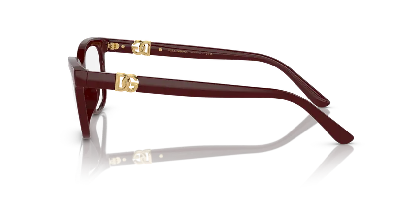 Dolce & Gabbana Donna DG5106U 3091 Montature da vista Iniettato Rosso Trasparente Farfalla Normale miniatura 3
