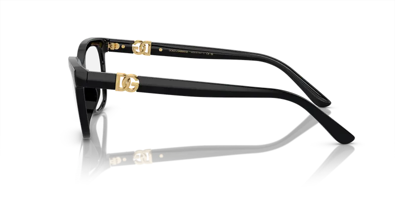 Dolce & Gabbana Donna DG5106U 501 Montature da vista Iniettato Nero Trasparente Farfalla Normale miniatura 3