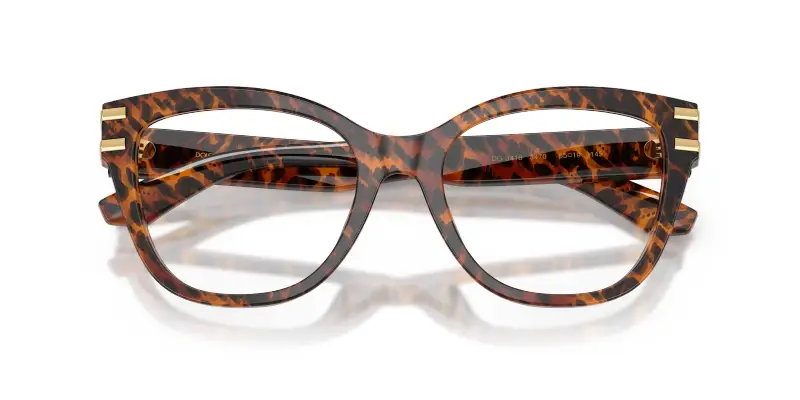 Donna Dolce & Gabbana DG3418 3470 Montature da vista Acetato Marrone Trasparente Farfalla Normale miniatura 2