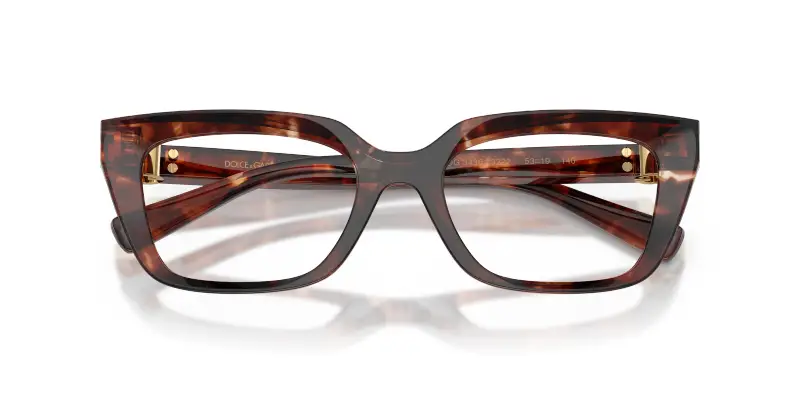 Donna Dolce & Gabbana DG3436 3222 Montature da vista Acetato Rosso Trasparente Squadrata Normale miniatura 2