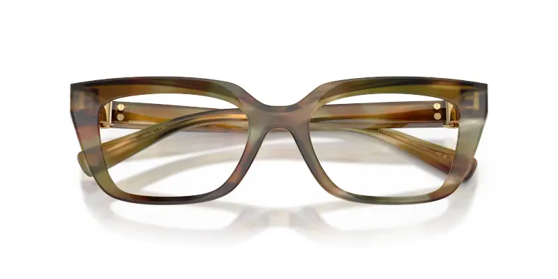 Donna Dolce & Gabbana DG3436 3446 Montature da vista Acetato Marrone Trasparente Squadrata Normale miniatura 2