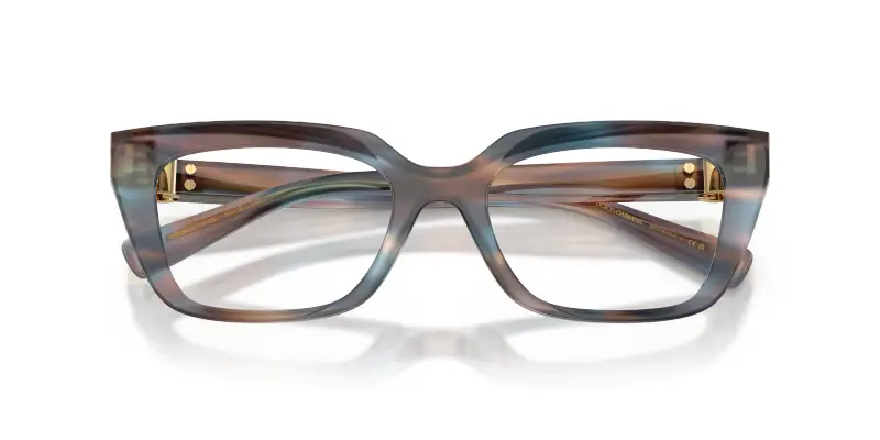 Donna Dolce & Gabbana DG3436 3448 Montature da vista Acetato Blu Trasparente Squadrata Normale miniatura 2