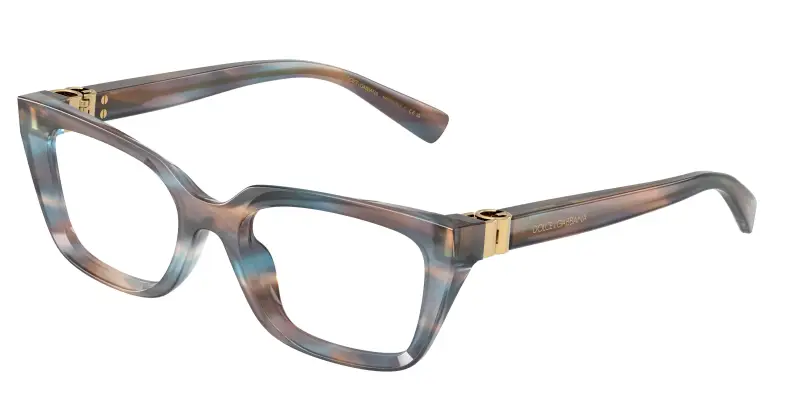 Donna Dolce & Gabbana DG3436 3448 Montature da vista Acetato Blu Trasparente Squadrata Normale
